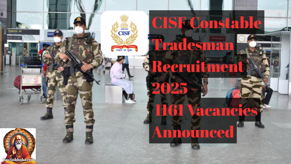 CISF Constable Tradesman Recruitment 2025