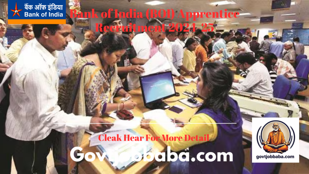 Bank of India (BOI) Apprentice Recruitment 2024-25