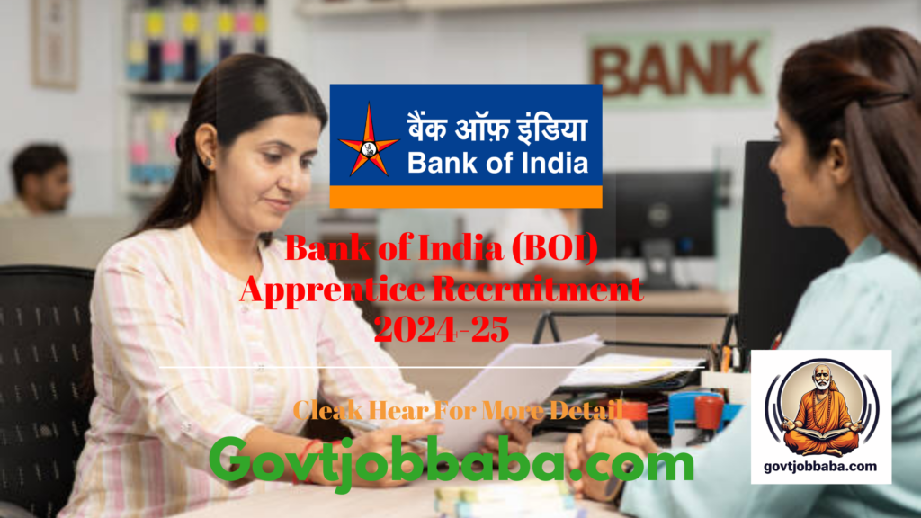 Bank of India (BOI) Apprentice Recruitment 2024-25